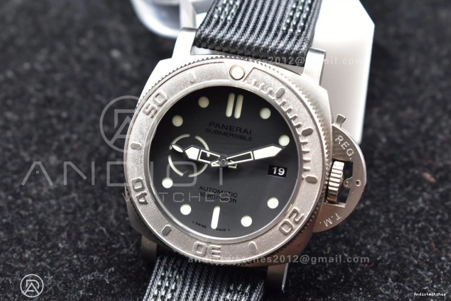 996 FastDry Black Edition Dial VSF PAM984 Strap Best Horn Black Clone Submersible Nylon Mike on P.9010 1:1 1018